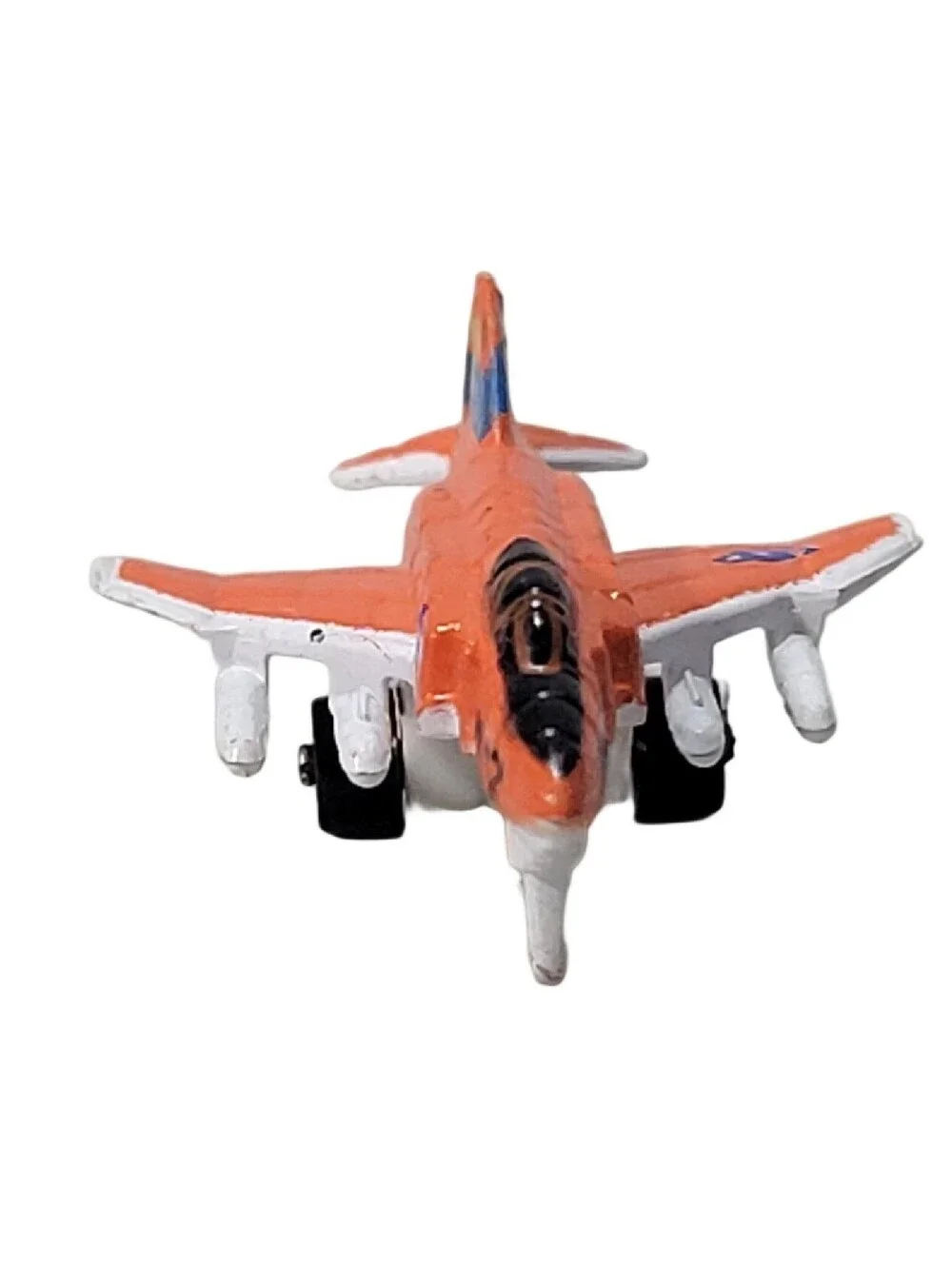 1987 Micro Machines Galoob Orange AF 17 USAF F-4 Phantom II Fighter Jet LOOSE